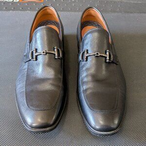 FLORSHEIM "Riva" Men's Slip-On Loafers - Black Leather - Bit Strap - Size 13 M